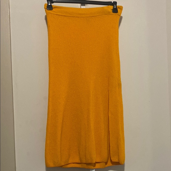 Rag & Bone Orange Midi Pencil Skirt - Picture 5 of 7